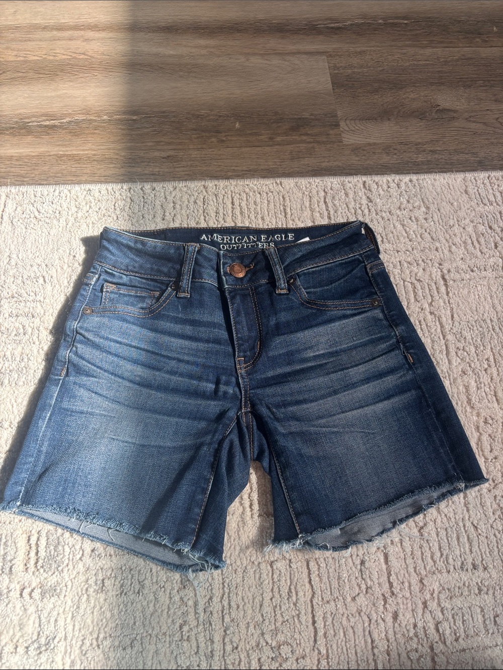 American Eagle Outfitters Blue Denim Cutoff Jean Shorts